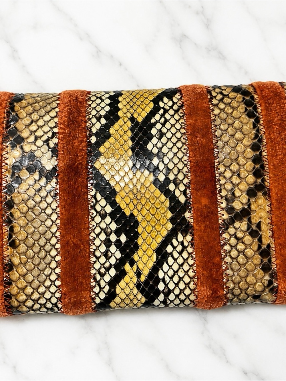 Hard to find Bottega Veneta Snakeskin, Velvet & Suede Handbag - Picture 2 of 9